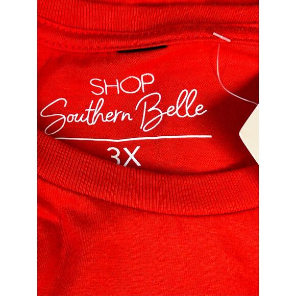 Shop Southern Belle Plus Size 3X Red USA T-Shirt Patriotic Graphic Women’s NWT - Picture 5 of 6